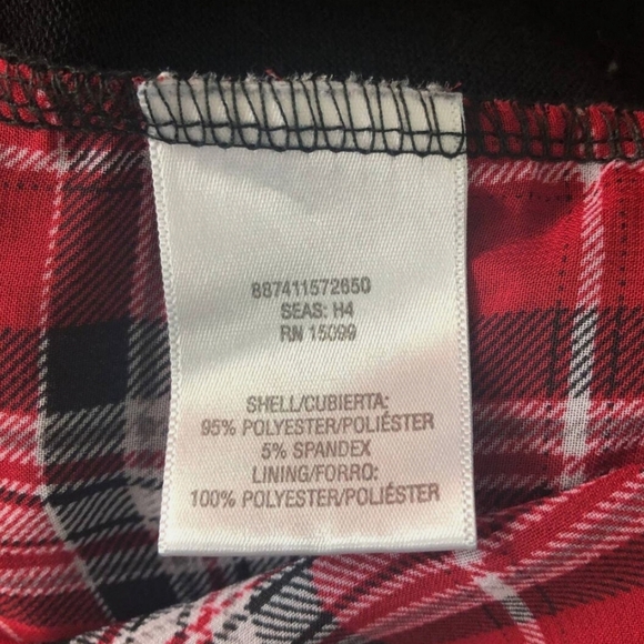 NWT Bongo Plus black knit sweater with tulip back and peekaboo plaid, sz 2X - Picture 10 of 11